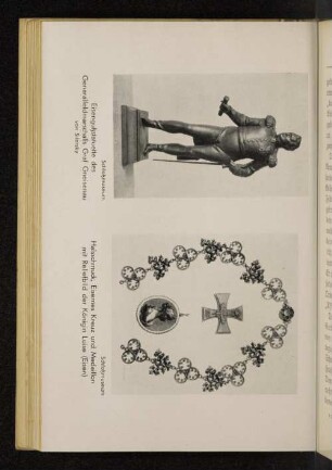 Halsschmuck, Eisernes Kreuz und Medaillon mit Reliefbild der Königin Luise