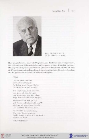 Hans Erhard Bock (31.12.1903-12.7.2004)