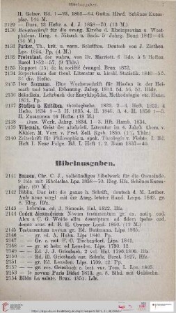Bibelausgaben (Nr. 2141 - 2160)