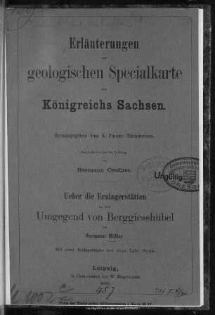 Ueber die Erzlagerstätten in der Umgegend von Berggiesshübel