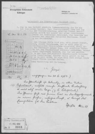 Walddorf-Häslach: Pfarrbericht 1956