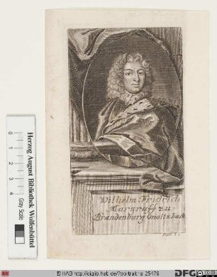 Bildnis Wilhelm Friedrich, Markgraf von Br.-Ansbach (reg. 1703-23)