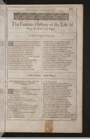 The famous history of the life of King Henry the Eight