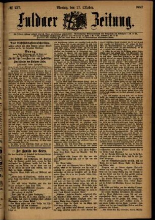 Ausgabe vom Montag, den 17. Oktober 1887.