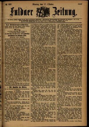 Ausgabe vom Montag, den 17. Oktober 1887.