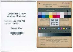 Entnazifizierung Else Borner, geb. 20.05.1892 (Angest.)