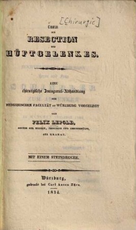 Über die Resection des Hüftgelenkes