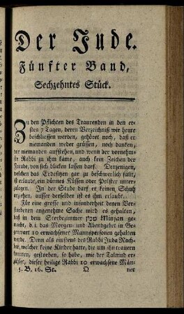 Sechzehntes Stück.