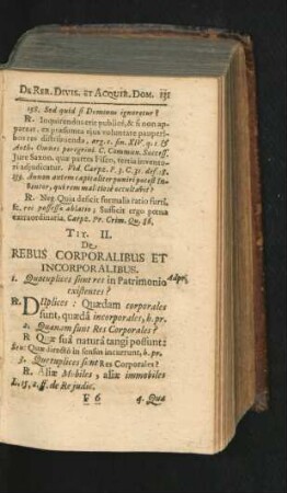 Tit. II. De Rebus Corporalibus Et Incorporalibus.