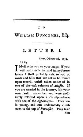 To Wiliam Duncombe, Esq.