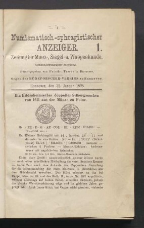 1. 31. Januar 1895