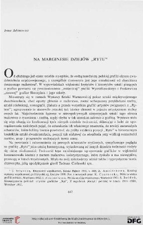 8: Na marginesie dziejów "Rytu"