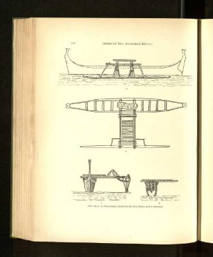 Spezieller Teil: Materielle Kultur. Abb.120 a-d. Verschiedene Ansichten desdes alten Kanus nach DUPERREY.