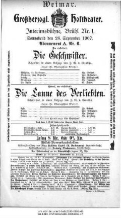 Die Laune des Verliebten