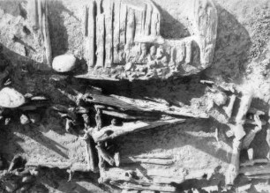 Bohlenweg und Hausreste