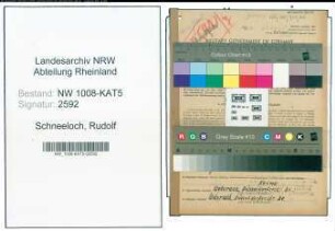 Entnazifizierung Rudolf Schneeloch , geb. 26.08.1903 (Schornsteinfeger)