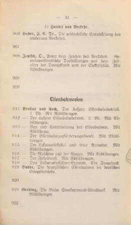 Eisenbahnwesen.