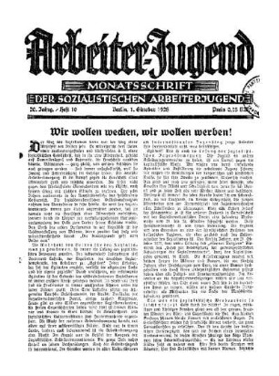 Wir wollen wecken, wir wollen werben!