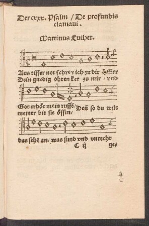 Der CXXX. Psalm/ De profundis || clamaui.||