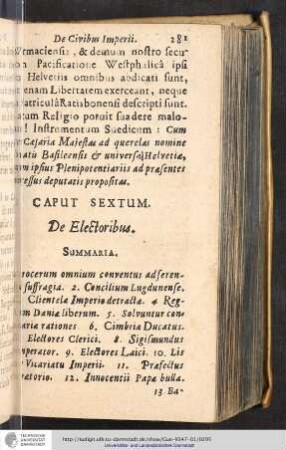 Caput VI. De Electoribus