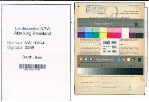 Entnazifizierung Ines Barth , geb. 16.06.1921 ()