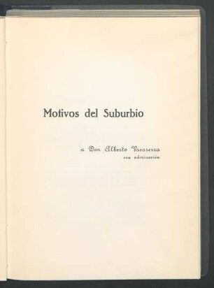 Motivos del suburbio