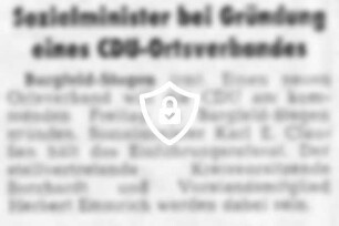 Sozialminister bei Gründung eines CDU-Ortsverbandes