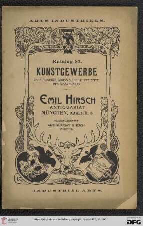 Nr. 36: Katalog: Kunstgewerbe
