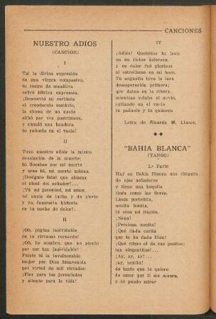 Nuestro adios : (Canción)