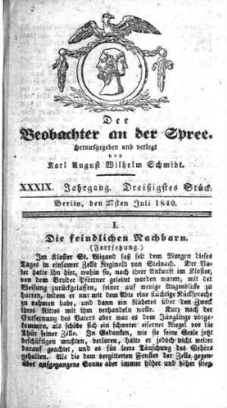 30. Stueck, 27. Juli 1840