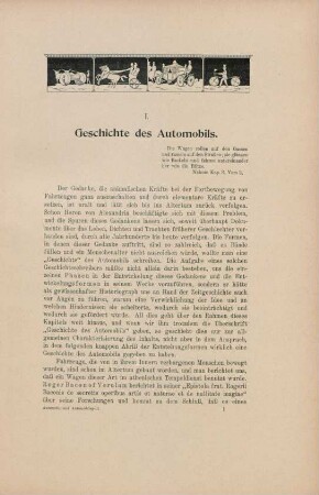 I. Geschichte des Automobils