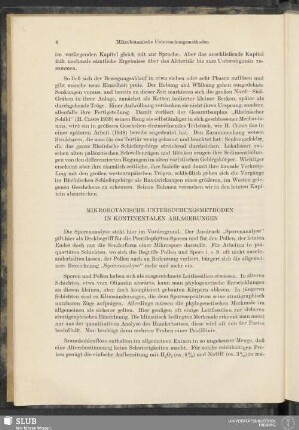 Mikrobotanische Untersuchungsmethoden In Kontinentalen Ablagerungen