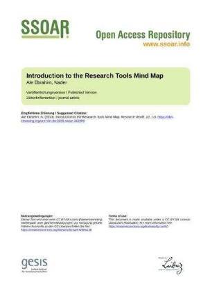 Introduction to the Research Tools Mind Map