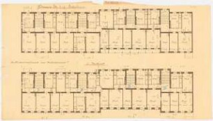 Wohnhäuser Berlin-Tempelhof: Borussiastraße 7-9, Vorderhaus: Grundriss 1., 2. und 3.OG