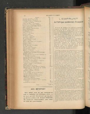 L'Emprunt de l'Afrique occidentale francaise.
