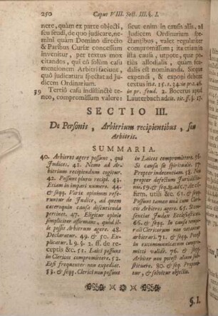 Sectio III. De Personis, Arbitrium recipientibus, seu Arbitris.