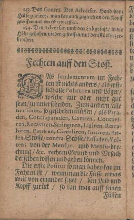 Fechten auff den Stoß.