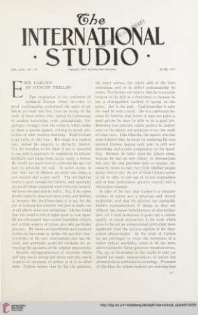 Vol. 61 (1917) = No. 244: Emil Carlsen