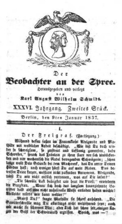 2. Stueck, 9. Januar 1837