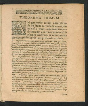 Theorema Primum - Theorema VII.
