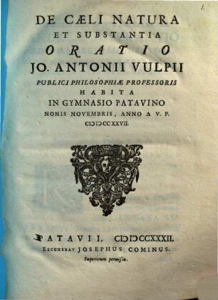 De caeli natura et substantia oratio