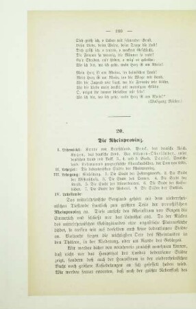 20. Die Rheinprovinz