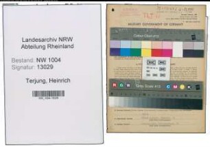 Entnazifizierung Heinrich Terjung , geb. 21.01.1912 (Monteur)