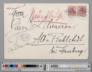 Brief an Detlev von Liliencron