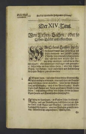 Der XIV. Titul.
