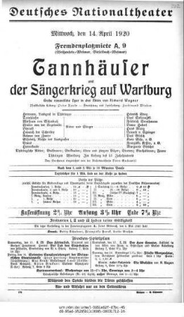 Tannhäuser und Der Sängerkrieg auf Wartburg