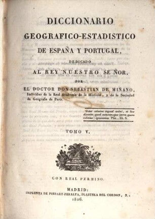 Diccionario Geografico-Estadistico de España y Portugal. 5, HAC - MEM