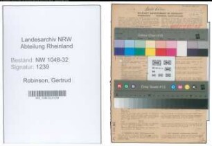 Entnazifizierung Gertrud Robinson , geb. 02.01.1898 ()