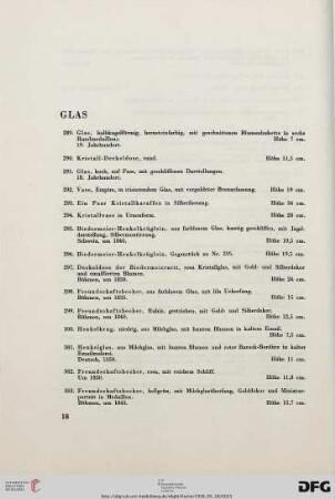 Glas (Nr. 289-307)