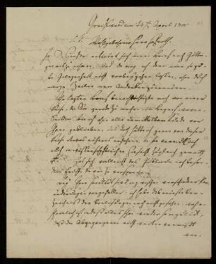 11: Brief von Emanuel Friedrich Hagemeister an Gustav Hugo, Greifswald, 24.4.1805